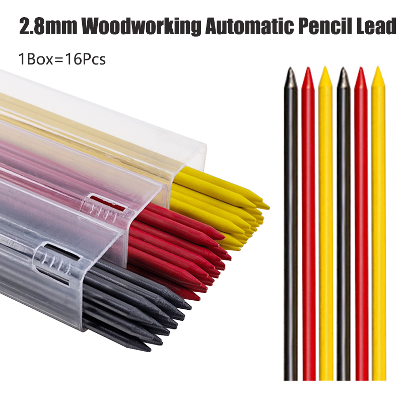 Mechanical Pencil Lead - Siyah Sarı Kırmızı 2.8mm Ahşap İşleme