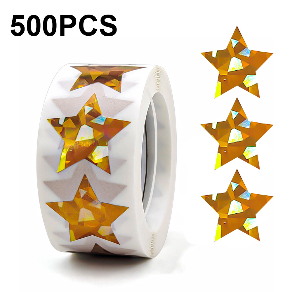 Sticker Label Roll - JCAC 500 adet/rulo 1 inç Holografik