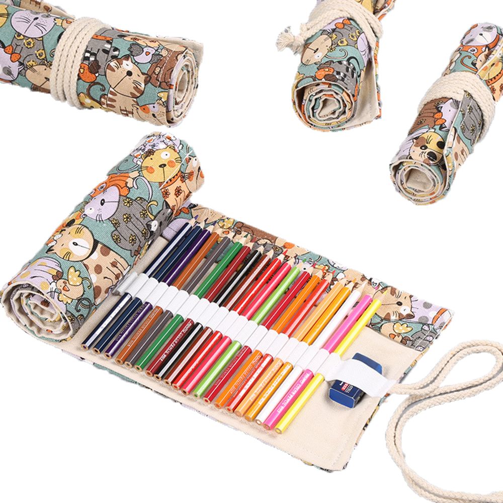Pen Pouch Roll - Çizgi Film Erkek Kız Çocuk Okul