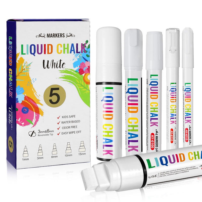 Whiteboard Marker Set - 5 adet/takım Beyaz Tebeşir İşaretleyiciler Sıvı