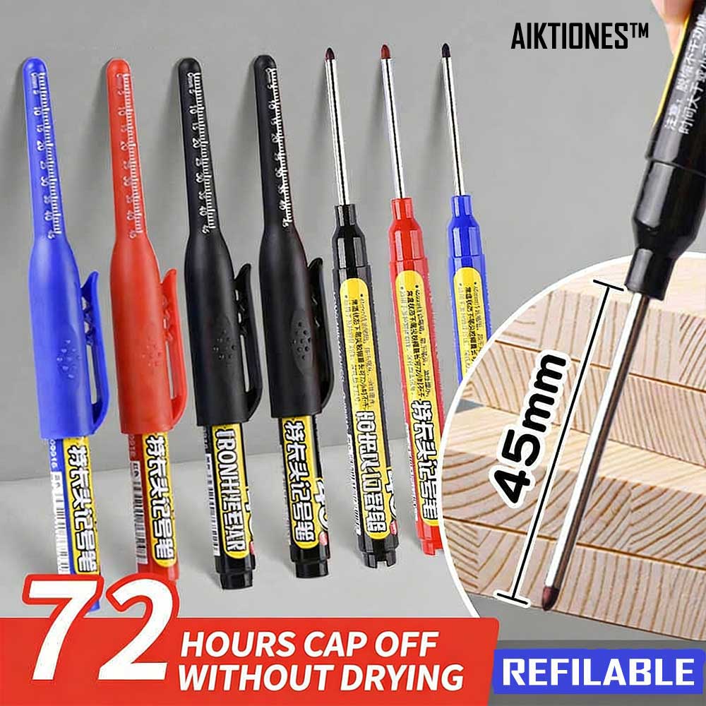 Whiteboard Marker Set - Derin Delik Uzun Uçlu Kalem 6'lı