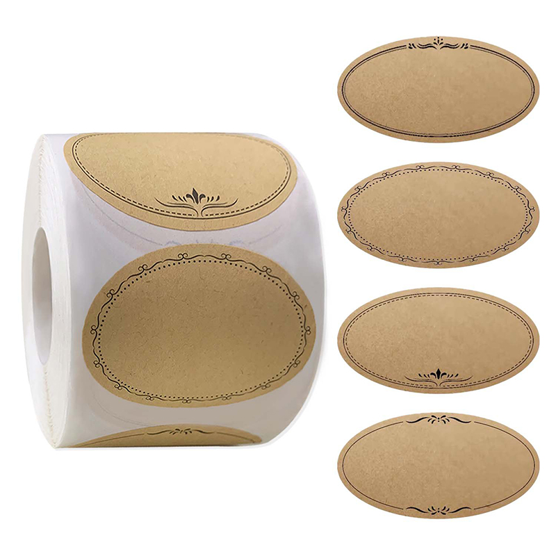 Sticker Label Roll - 250 Etiket/Rulo 2.5*1.4 inç Kraft Kağıt