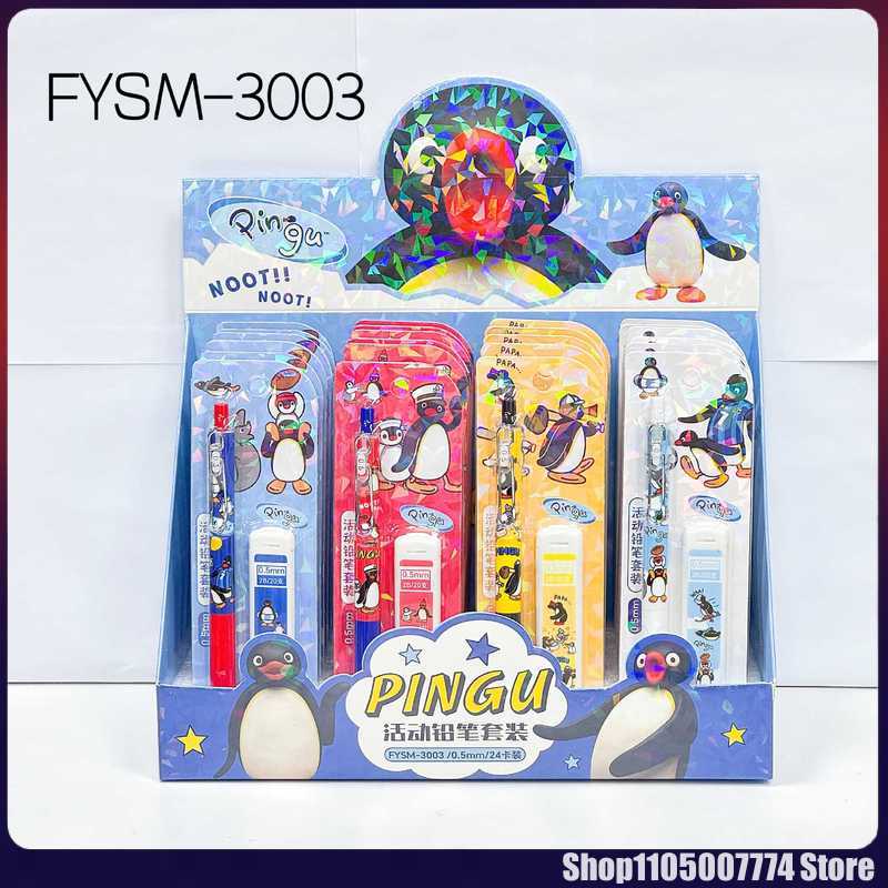Mechanical Pencil Lead - 4/24 adet Kawaii Pingu Mekanik Kalem