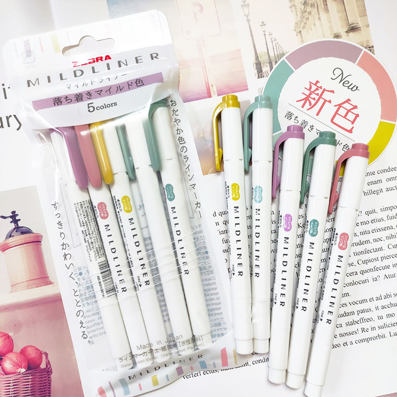 Highlighter Set Pastel - YENI zebra mildliner vurgulayıcı İşaretleyiciler, WKT7