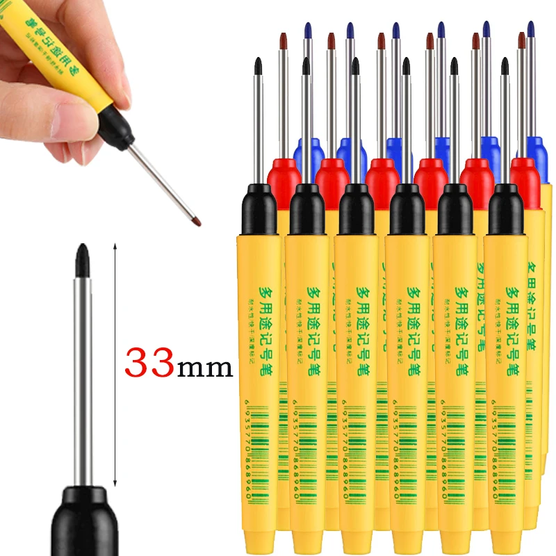 Whiteboard Marker Set - 6 adet/takım 33mm Kırmızı/Mavi/Siyah Uzun Kafa