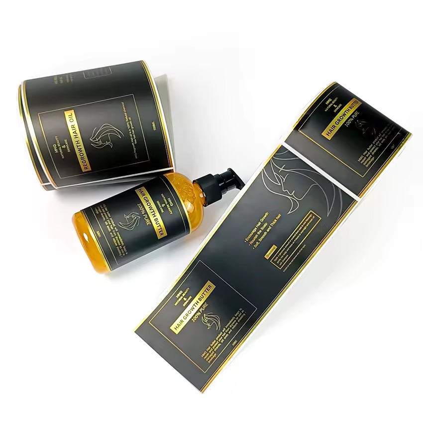 Sticker Label Roll - Özel Lüks Altın Varaklı Vinil Etiket｜Özel