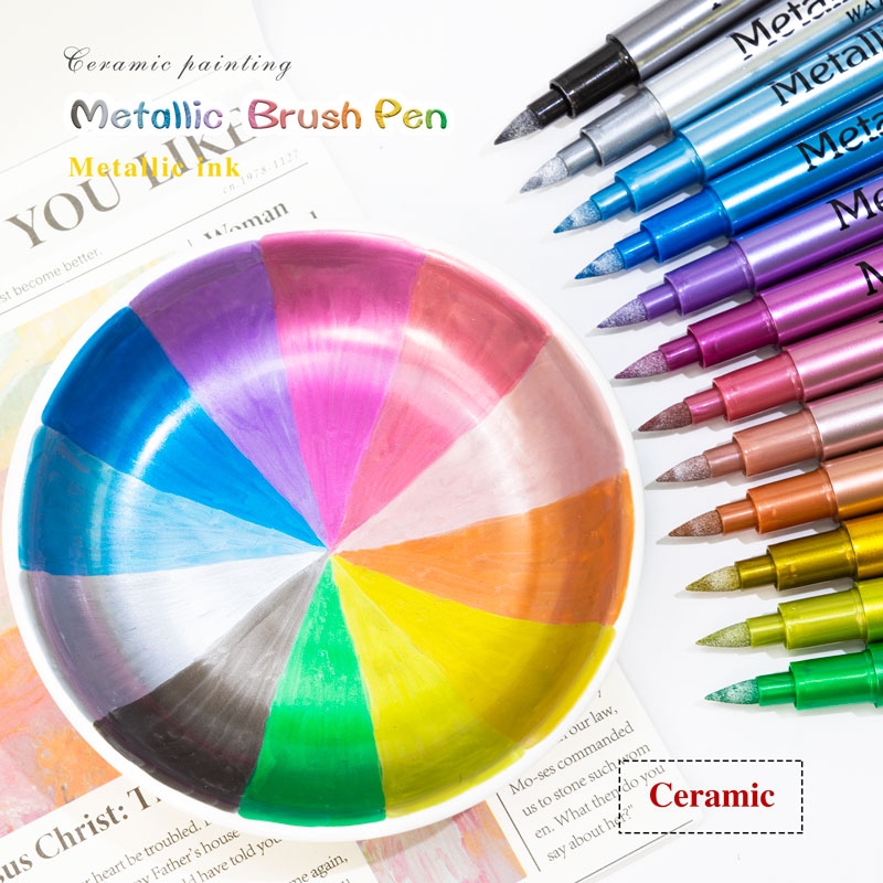 Whiteboard Marker Set - 24 Renk Metalik Akrilik Boya İşaretleyiciler