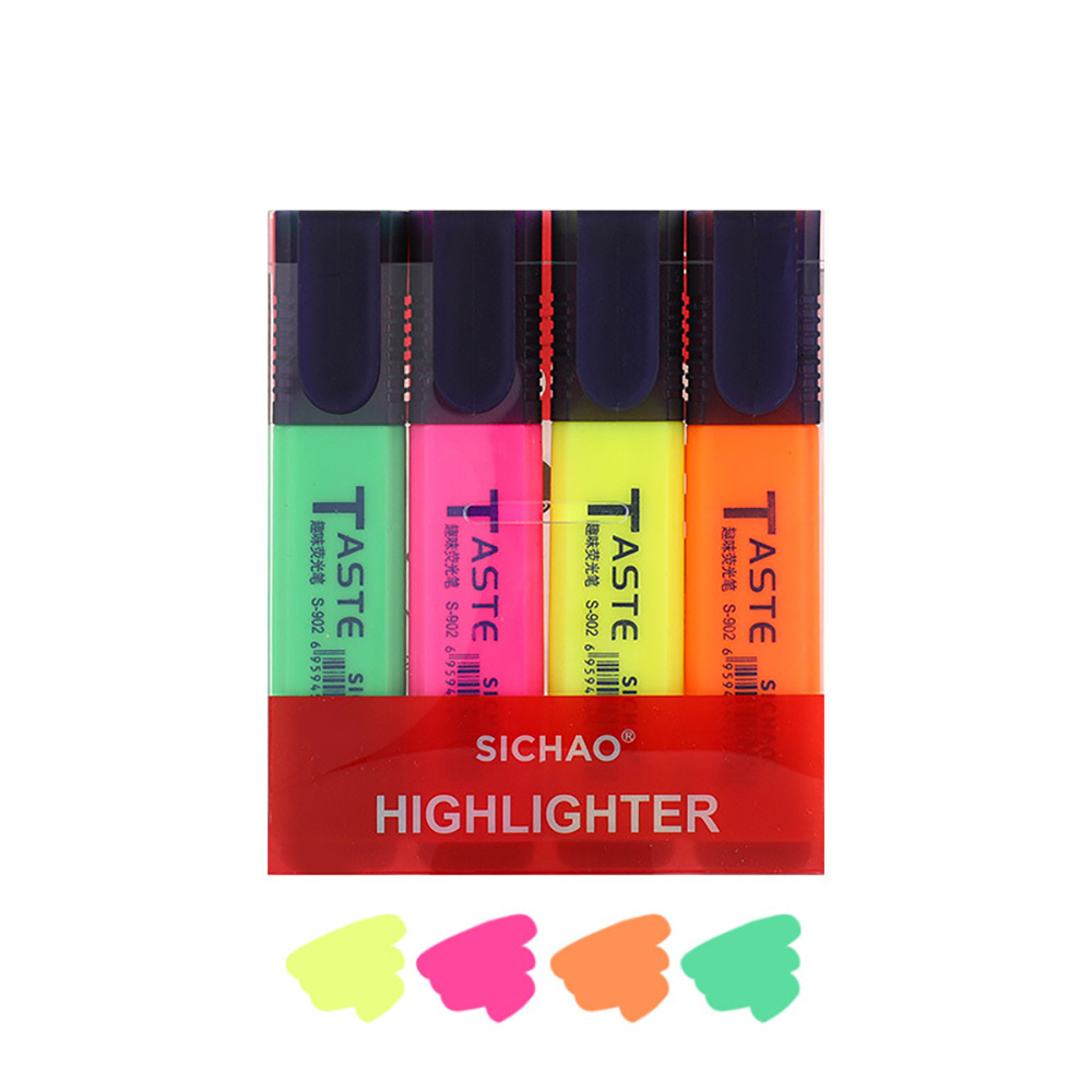 Highlighter Set Pastel - 4 adet floresan vurgulayıcı kalem seti