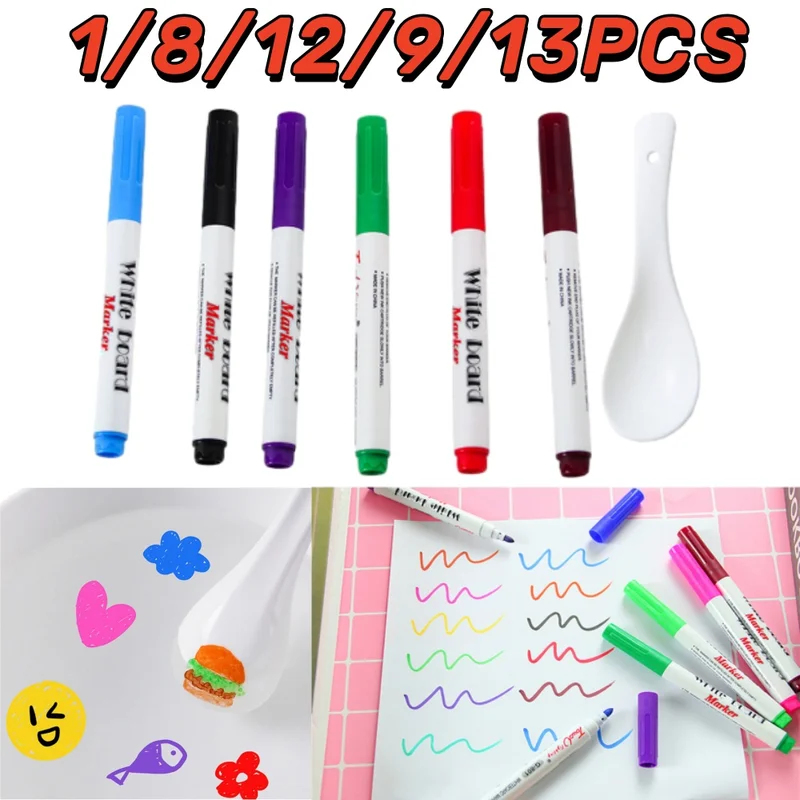 Whiteboard Marker Set - Renkler Büyülü Su Boyama Yüzen Kalem