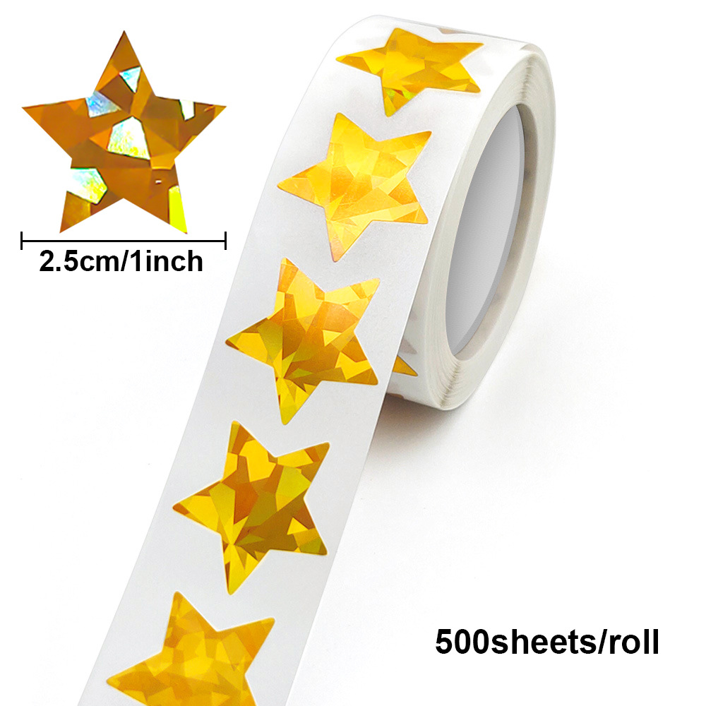 JCAC 500 adet/rulo 1 inç Holog - Sticker Label Roll incelemesi ve fiyatı