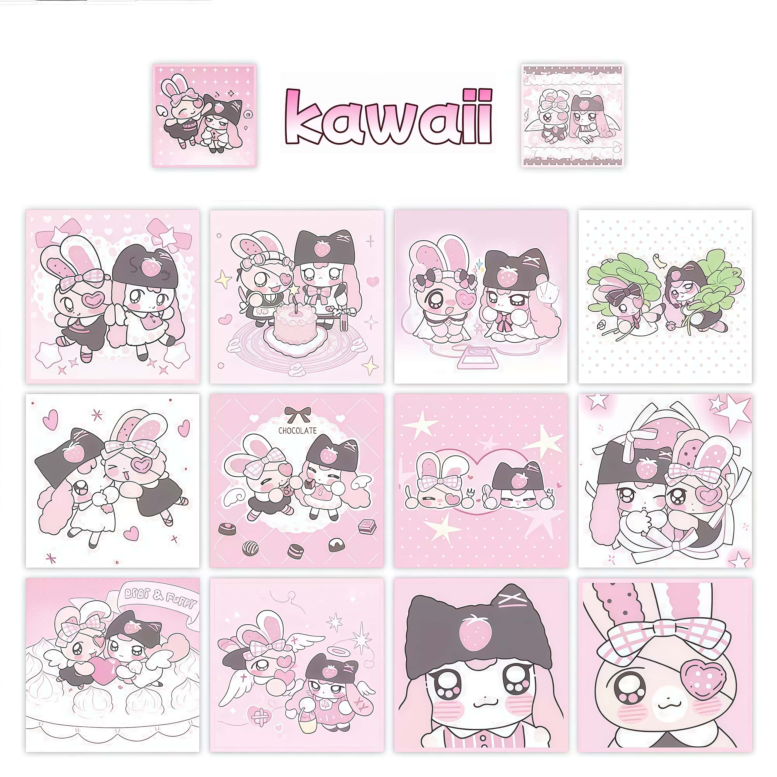 500 Adet Pembe Karikatür Tavşa - Sticker Label Roll incelemesi ve fiyatı