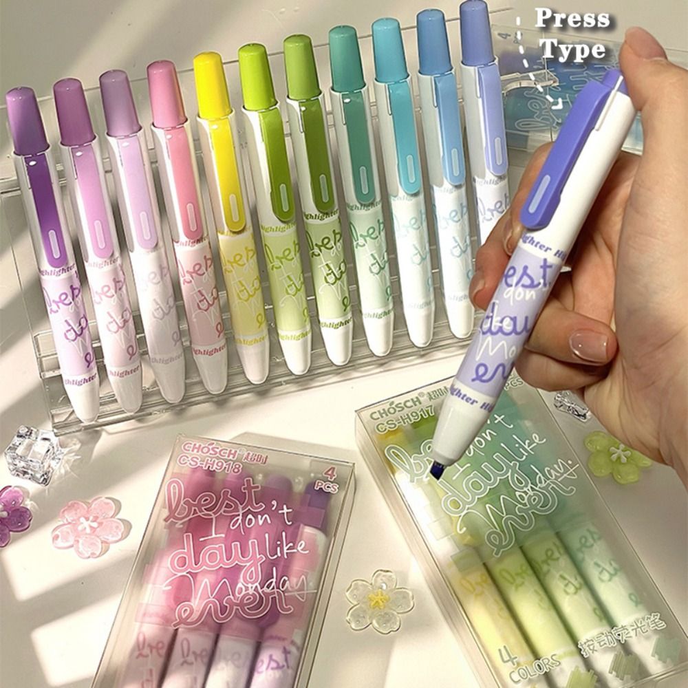 4 adet Yeni Gradyan Renkli Fos - Highlighter Set Pastel incelemesi ve fiyatı